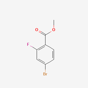 Methyl 4-bromo-2-fluorobenzoate chemical structure (CAS 179232-29-2)