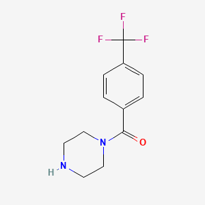 Piperazin-1-yl(4-(trifluoromethyl)phenyl)methanone chemical structure (CAS 179334-12-4)