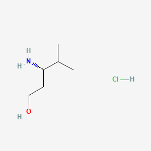 (S)-3-Amino-4-methylpentan-1-ol hydrochloride chemical structure (CAS 179412-81-8)