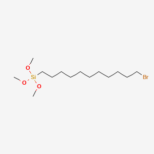 (11-Bromoundecyl)trimethoxysilane chemical structure (CAS 17947-99-8)