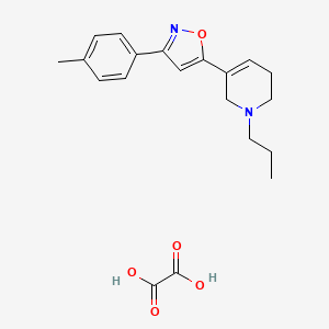 5-(1-Propyl-1,2,5,6-tetrahydropyridin-3-yl)-3-(p-tolyl)isoxazole oxalate chemical structure (CAS 1794760-28-3)