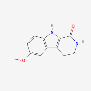 6-Methoxy-2,3,4,9-tetrahydro-1H-pyrido[3,4-b]indol-1-one chemical structure (CAS 17952-87-3)