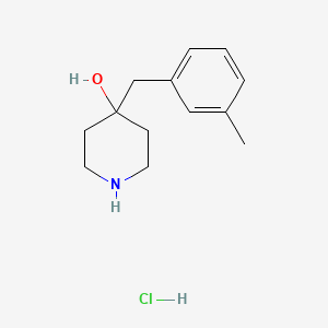 4-(3-Methylbenzyl)piperidin-4-ol hydrochloride chemical structure (CAS 1795502-78-1)