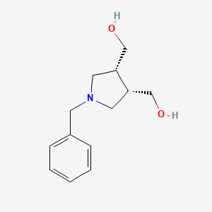 (cis-1-Benzylpyrrolidine-3,4-diyl)dimethanol chemical structure (CAS 179601-65-1)