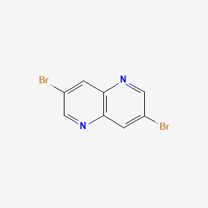 3,7-Dibromo-1,5-naphthyridine chemical structure (CAS 17965-72-9)