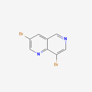 3,8-Dibromo-1,6-naphthyridine chemical structure (CAS 17965-75-2)