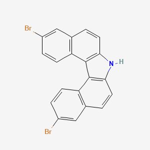 3,11-Dibromo-7H-dibenzo[c,g]carbazole chemical structure (CAS 1796549-32-0)