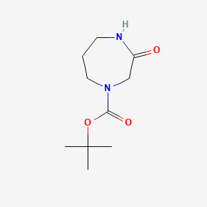 1-Boc-3-Oxo-1,4-diazepane chemical structure (CAS 179686-38-5)