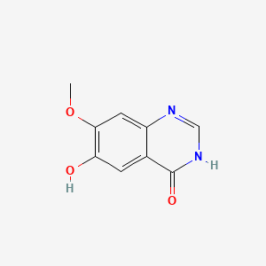 6-Hydroxy-7-methoxyquinazolin-4(1H)-one chemical structure (CAS 179688-52-9)