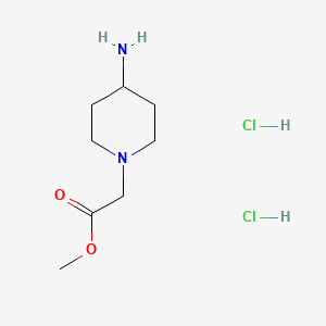 Methyl 2-(4-aminopiperidin-1-yl)acetate dihydrochloride chemical structure (CAS 179689-00-0)