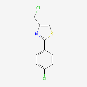 4-(Chloromethyl)-2-(4-chlorophenyl)thiazole chemical structure (CAS 17969-22-1)