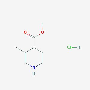 Methyl 3-methylpiperidine-4-carboxylate hydrochloride chemical structure (CAS 1797255-52-7)