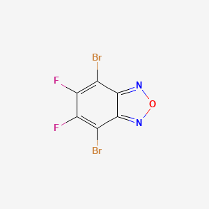 4,7-Dibromo-5,6-difluorobenzo[c][1,2,5]oxadiazole chemical structure (CAS 1797404-58-0)