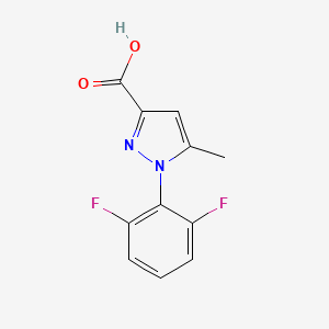 1-(2,6-Difluorophenyl)-5-methyl-1H-pyrazole-3-carboxylic acid chemical structure (CAS 1797933-78-8)