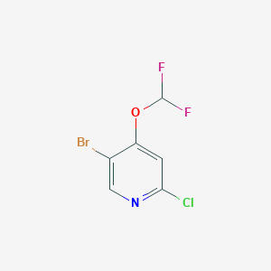 5-Bromo-2-chloro-4-(difluoromethoxy)pyridine chemical structure (CAS 1798295-14-3)