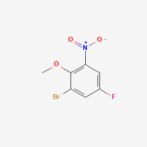1-Bromo-5-fluoro-2-methoxy-3-nitrobenzene chemical structure (CAS 179897-92-8)