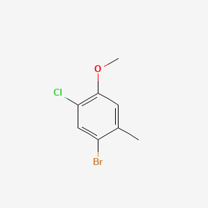 1-Bromo-5-chloro-4-methoxy-2-methylbenzene chemical structure (CAS 179897-95-1)
