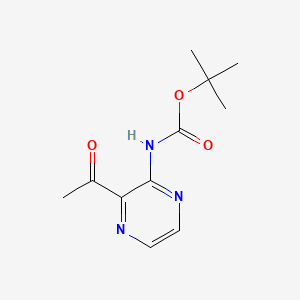 tert-Butyl (3-acetylpyrazin-2-yl)carbamate chemical structure (CAS 1799412-29-5)