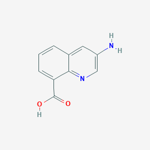 3-Aminoquinoline-8-carboxylic acid chemical structure (CAS 1799412-39-7)