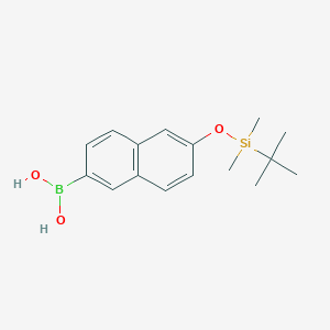 (6-((tert-Butyldimethylsilyl)oxy)naphthalen-2-yl)boronic acid chemical structure (CAS 179942-45-1)