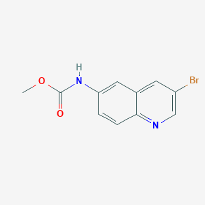 Methyl (3-bromoquinolin-6-yl)carbamate chemical structure (CAS 1799434-46-0)