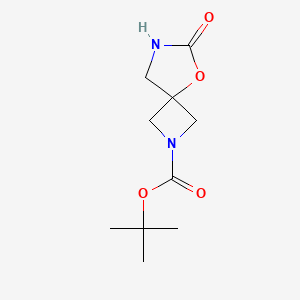tert-Butyl 6-oxo-5-oxa-2,7-diazaspiro[3.4]octane-2-carboxylate chemical structure (CAS 1799438-98-4)