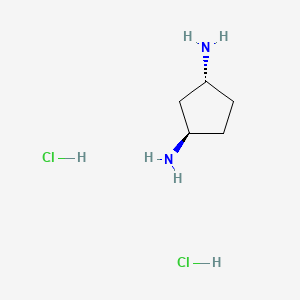 trans-Cyclopentane-1,3-diamine dihydrochloride chemical structure (CAS 1799439-22-7)