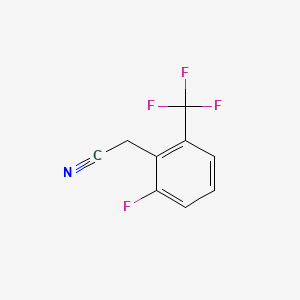 2-(2-Fluoro-6-(trifluoromethyl)phenyl)acetonitrile chemical structure (CAS 179946-34-0)