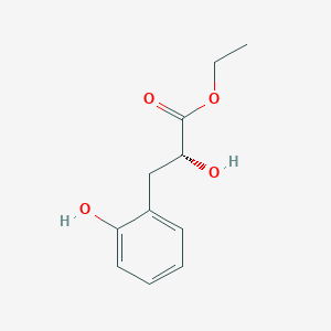 Ethyl (R)-2-hydroxy-3-(2-hydroxyphenyl)propanoate chemical structure (CAS 1799611-66-7)