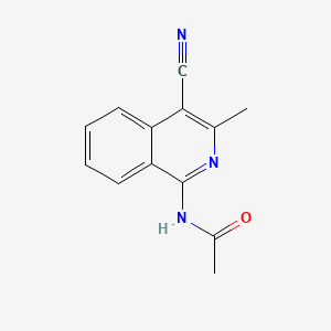 N-(4-Cyano-3-methylisoquinolin-1-yl)acetamide chemical structure (CAS 179985-52-5)