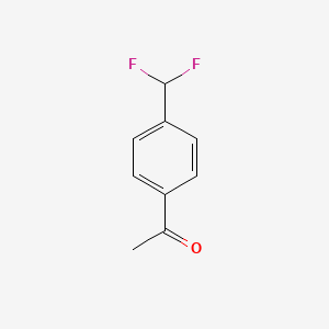 1-(4-(Difluoromethyl)phenyl)ethanone chemical structure (CAS 179990-93-3)