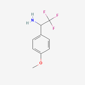 2,2,2-Trifluoro-1-(4-methoxyphenyl)ethanamine chemical structure (CAS 179996-42-0)