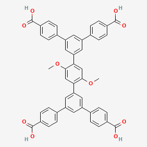 5',5'''-Bis(4-carboxyphenyl)-2'',5''-dimethoxy-[1,1':3',1'':4'',1''':3''',1''''-quinquephenyl]-4,4''''-dicarboxylic acid chemical structure (CAS 1800290-01-0)