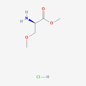 (R)-Methyl 2-amino-3-methoxypropanoate hydrochloride chemical structure (CAS 1800300-79-1)