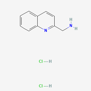 Quinolin-2-ylmethanamine dihydrochloride chemical structure (CAS 18004-62-1)