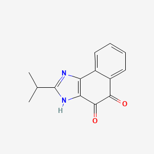 2-Isopropyl-3H-naphtho[1,2-d]imidazole-4,5-dione chemical structure (CAS 1800405-30-4)