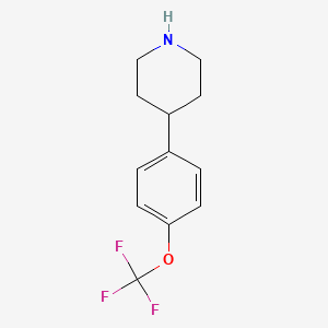 4-(4-(Trifluoromethoxy)phenyl)piperidine chemical structure (CAS 180160-91-2)