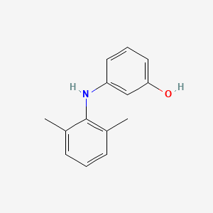 3-((2,6-Dimethylphenyl)amino)phenol chemical structure (CAS 180163-21-7)