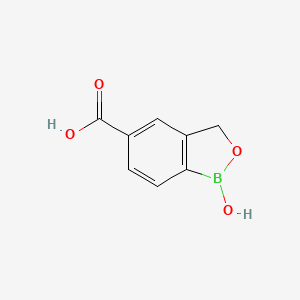 1-Hydroxy-1,3-dihydrobenzo[c][1,2]oxaborole-5-carboxylic acid chemical structure (CAS 1801711-87-4)