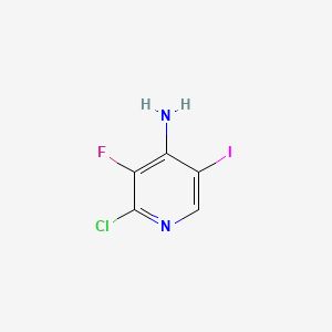 2-Chloro-3-fluoro-5-iodopyridin-4-amine chemical structure (CAS 1801841-62-2)