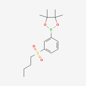2-(3-(Butylsulfonyl)phenyl)-4,4,5,5-tetramethyl-1,3,2-dioxaborolane chemical structure (CAS 1801921-93-6)