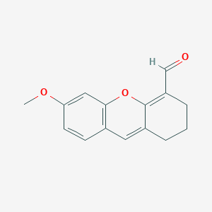 6-Methoxy-2,3-dihydro-1H-xanthene-4-carbaldehyde chemical structure (CAS 1801989-93-4)