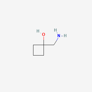1-(Aminomethyl)cyclobutanol chemical structure (CAS 180205-28-1)