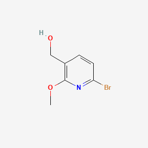 (6-Bromo-2-methoxypyridin-3-yl)methanol chemical structure (CAS 1802489-60-6)