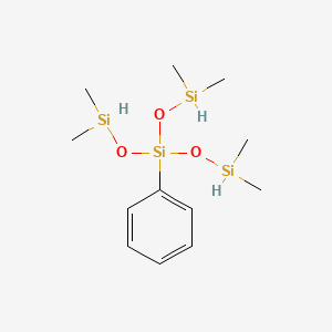 Phenyltris(dimethylsiloxy)silane chemical structure (CAS 18027-45-7)