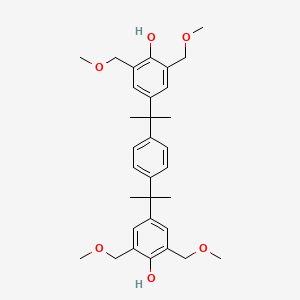 4,4'-(1,4-Phenylenebis(propane-2,2-diyl))bis(2,6-bis(methoxymethyl)phenol) chemical structure (CAS 1802709-78-9)