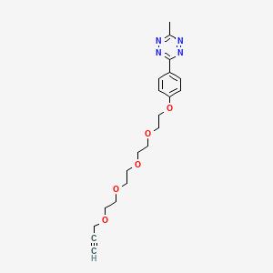 3-(4-(3,6,9,12-Tetraoxapentadec-14-yn-1-yloxy)phenyl)-6-methyl-1,2,4,5-tetrazine chemical structure (CAS 1802907-97-6)