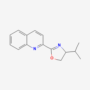 4-Isopropyl-2-(quinolin-2-yl)-4,5-dihydrooxazole chemical structure (CAS 1802928-40-0)