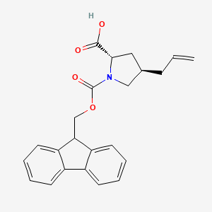 (2S,4R)-1-(((9H-Fluoren-9-yl)methoxy)carbonyl)-4-allylpyrrolidine-2-carboxylic acid chemical structure (CAS 1803241-11-3)