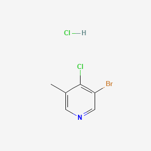 3-Bromo-4-chloro-5-methylpyridine hydrochloride chemical structure (CAS 1803562-20-0)